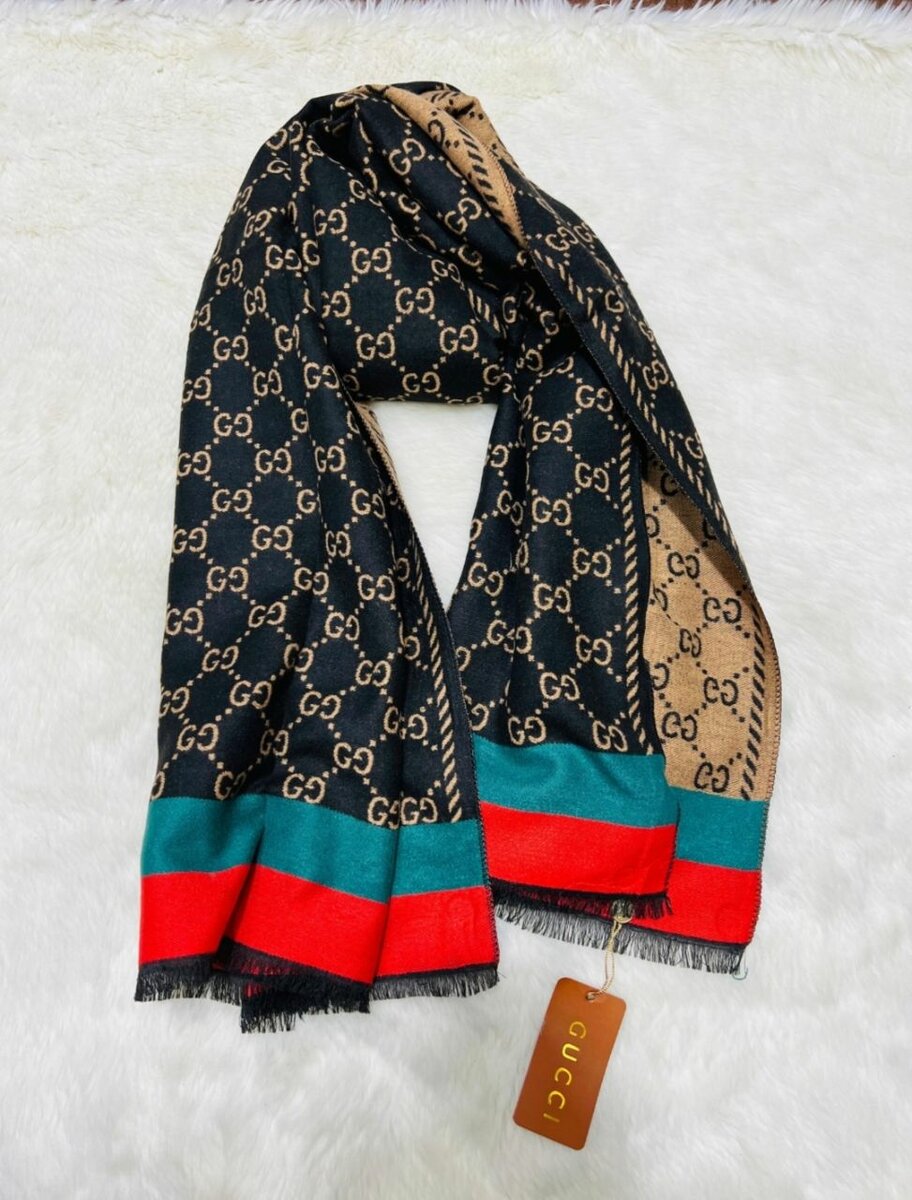 Gucci GG Cashmere wool Jacquard Scarf - Farfetch