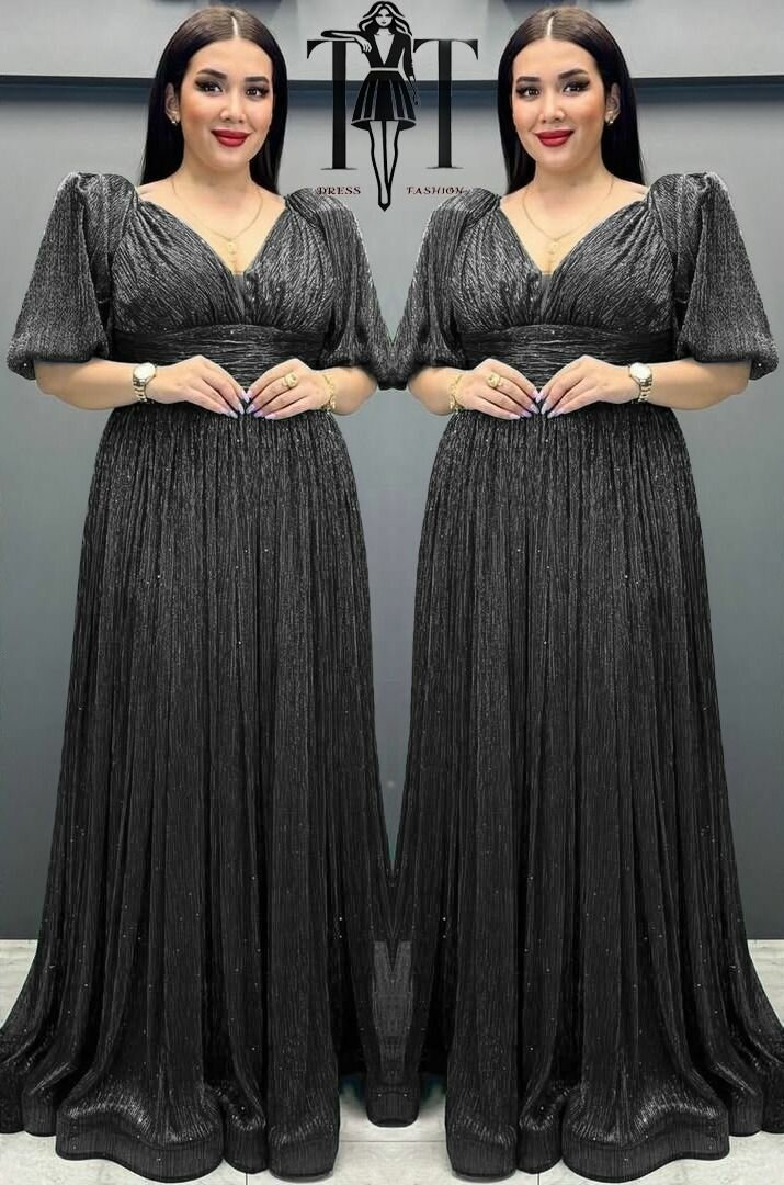 Robe de soirée élégante plissée