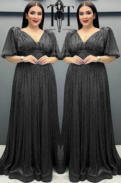Robe de soirée élégante plissée