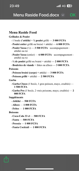 Poulet Grillé Attiéké Savoureux
