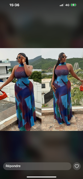 Robe Longue Élégante Colorée