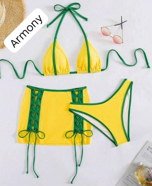 Bikini 3 pièces léopard sexy