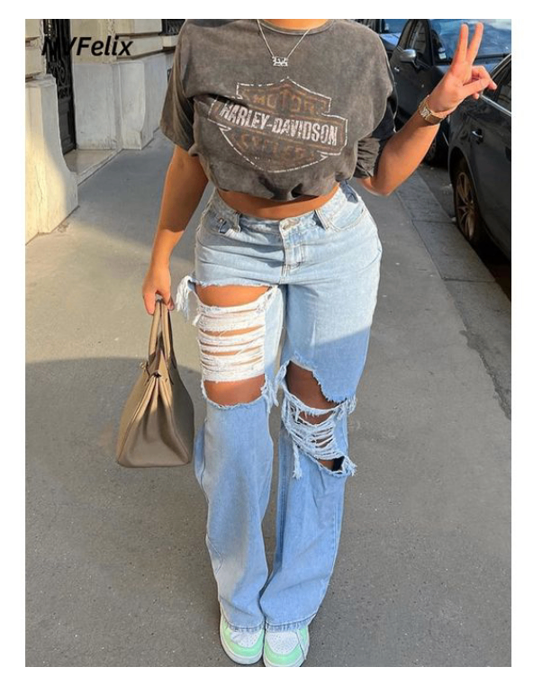 Vintage Baggy Rped Jeans