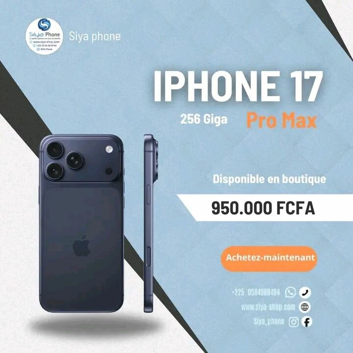 iPhone 17 Pro Max 256 Go
