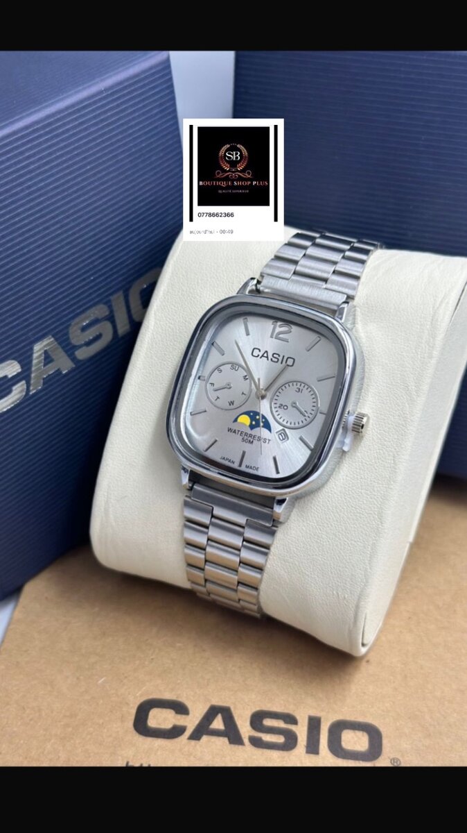 Montre Casio authentique en acier avec sa boîte