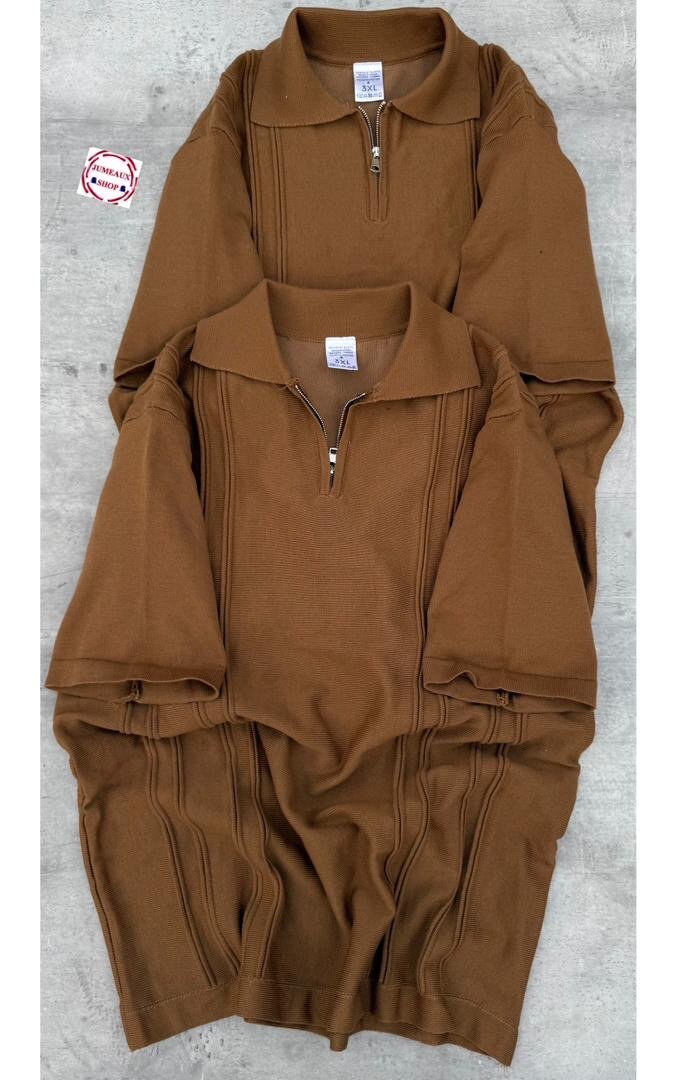 Polo à manches courtes zippé