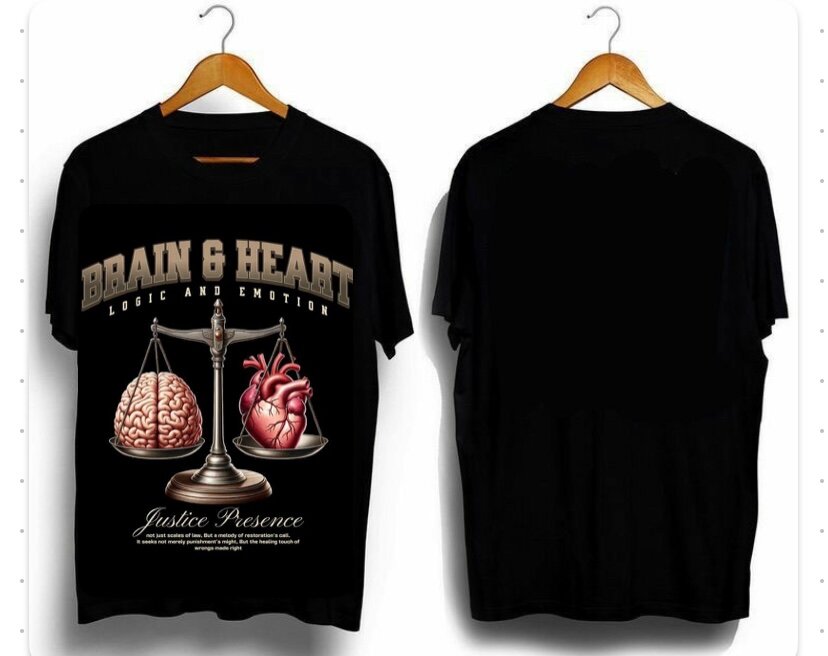 T-shirt "Brain & Heart"