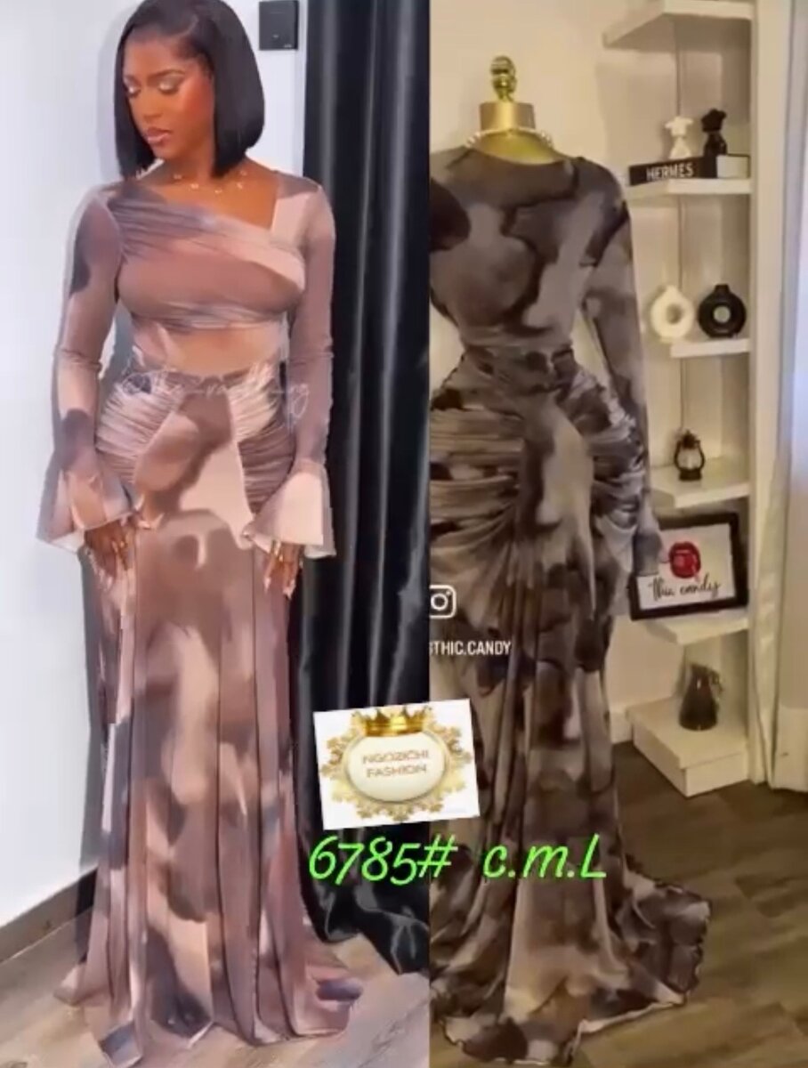 Robe longue imprimée élégante