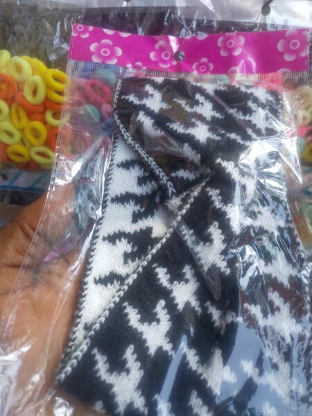 Bandeau Tressé Houndstooth