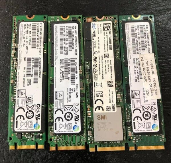 Disque dur SSD M2 SATA et Nvme 256Go