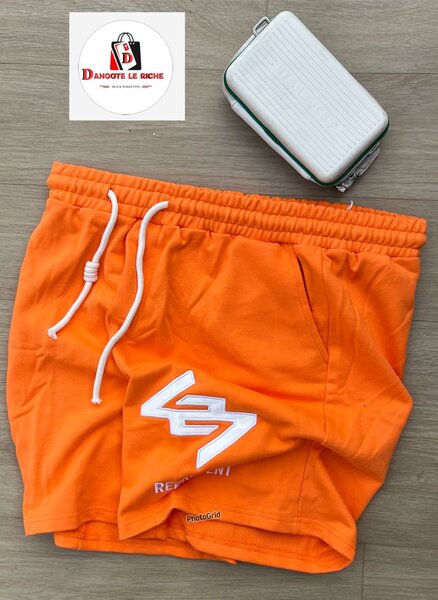 Shorts orange pour hommes tendance