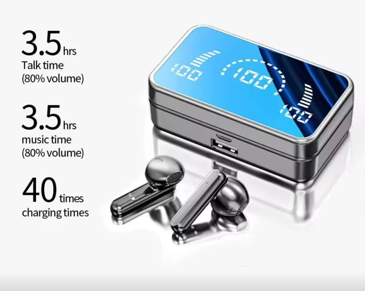 Wireless Bluetooth Earbuds with Charging Case