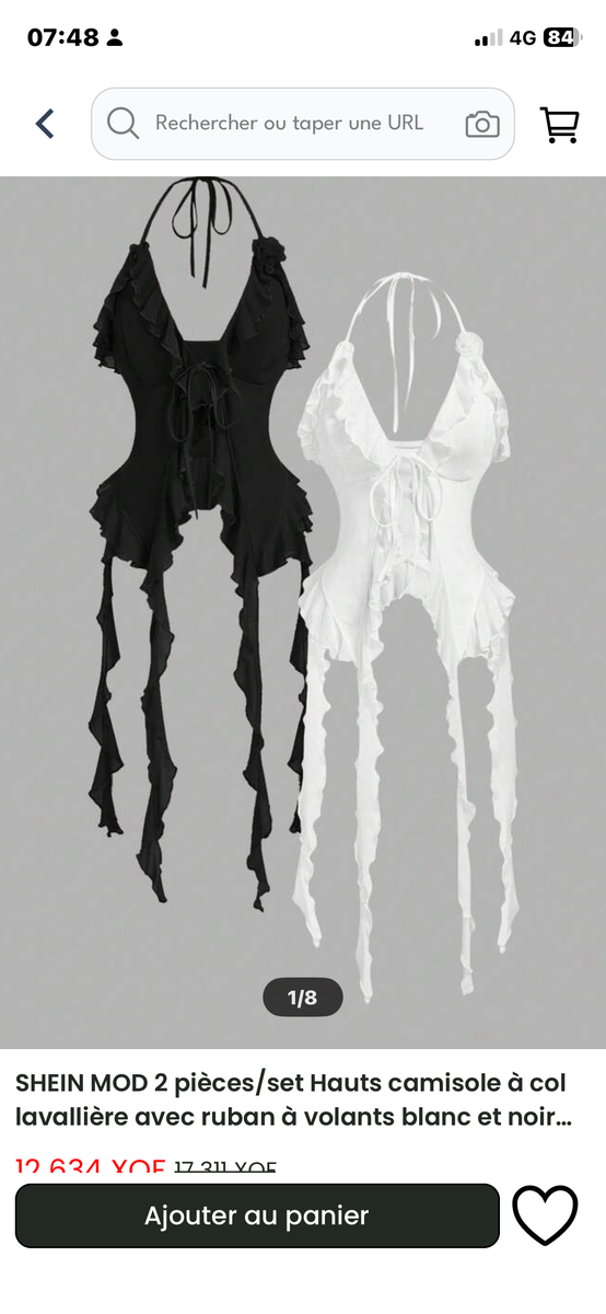 Blouse à Volants Col Cravate