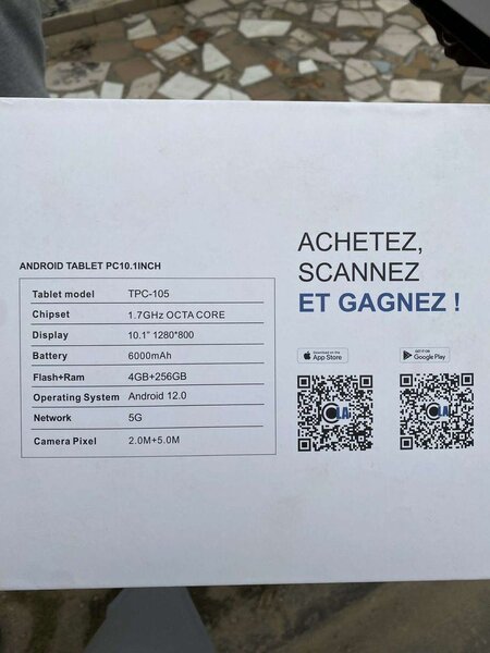 Tablette Android 10.1" Octa Core