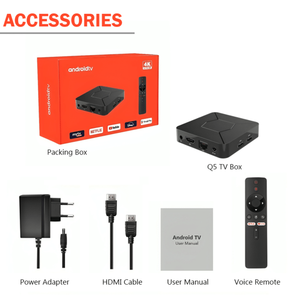 Box TV Android Q5 4K