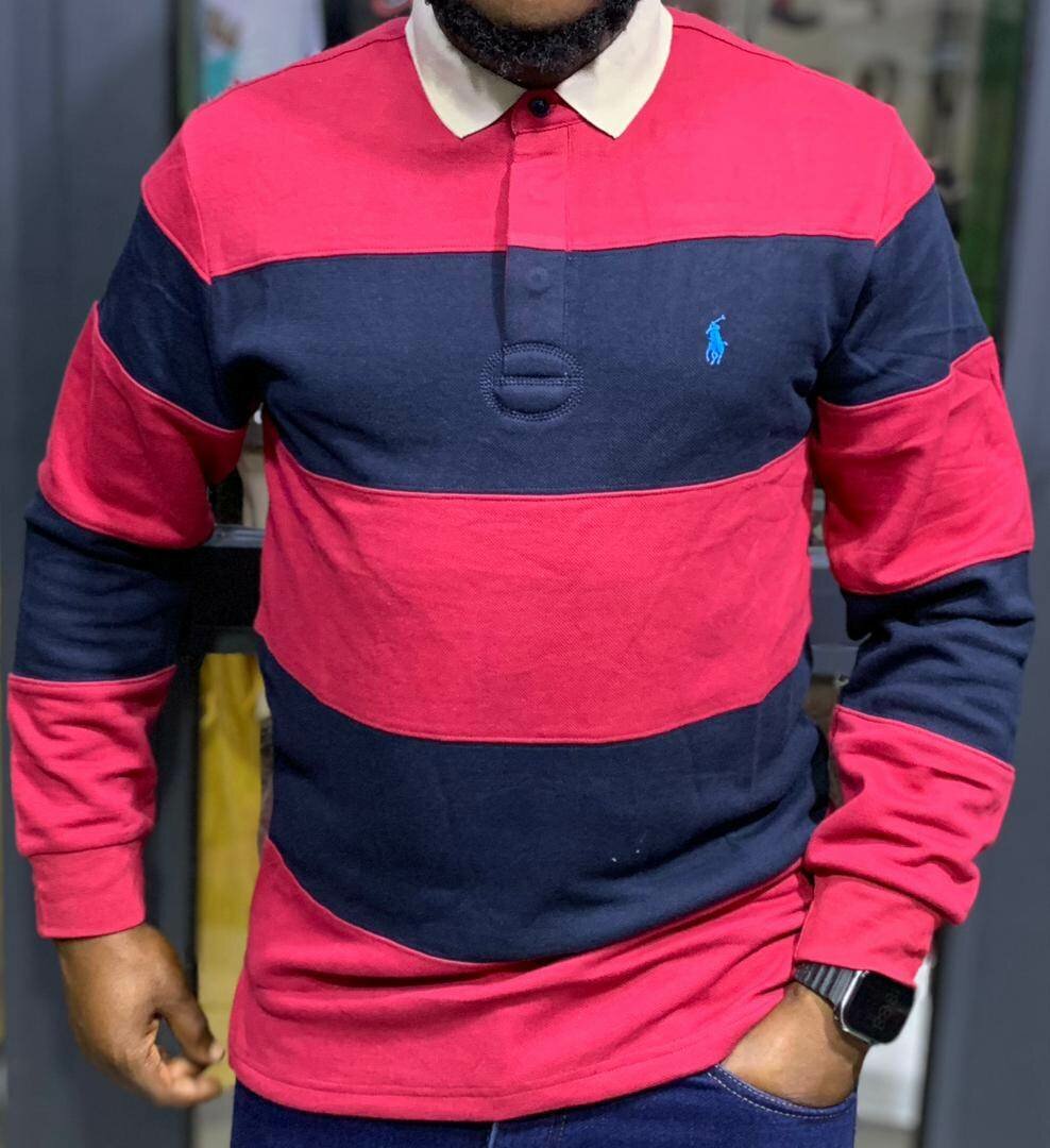 Polo hommes à rayures