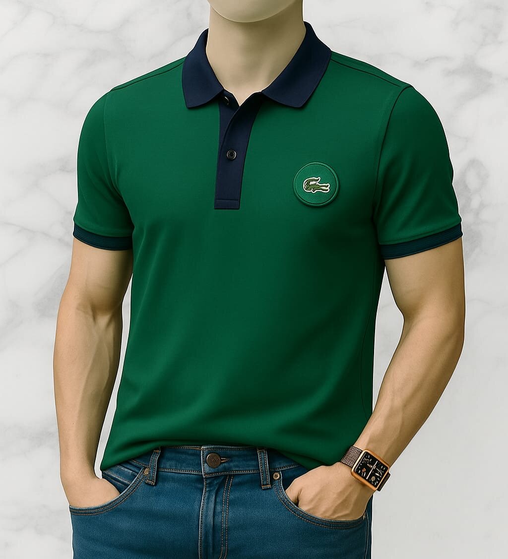 Polo élégant vert pour homme