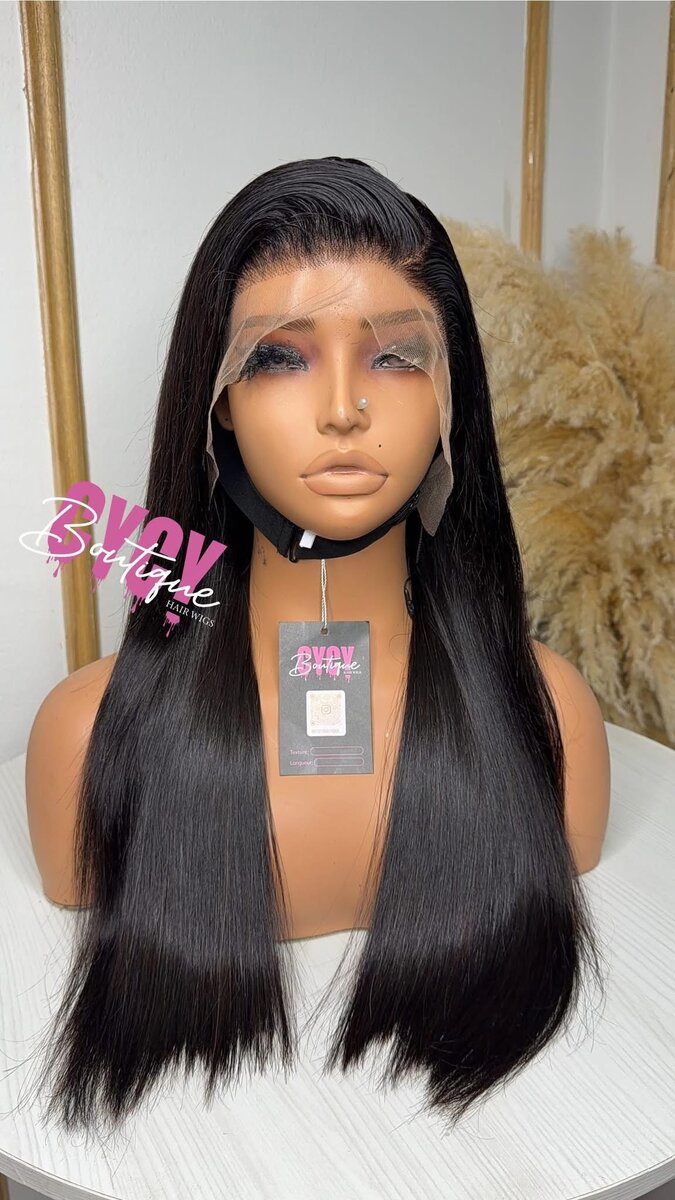 Perruque droite noire Bay Wig