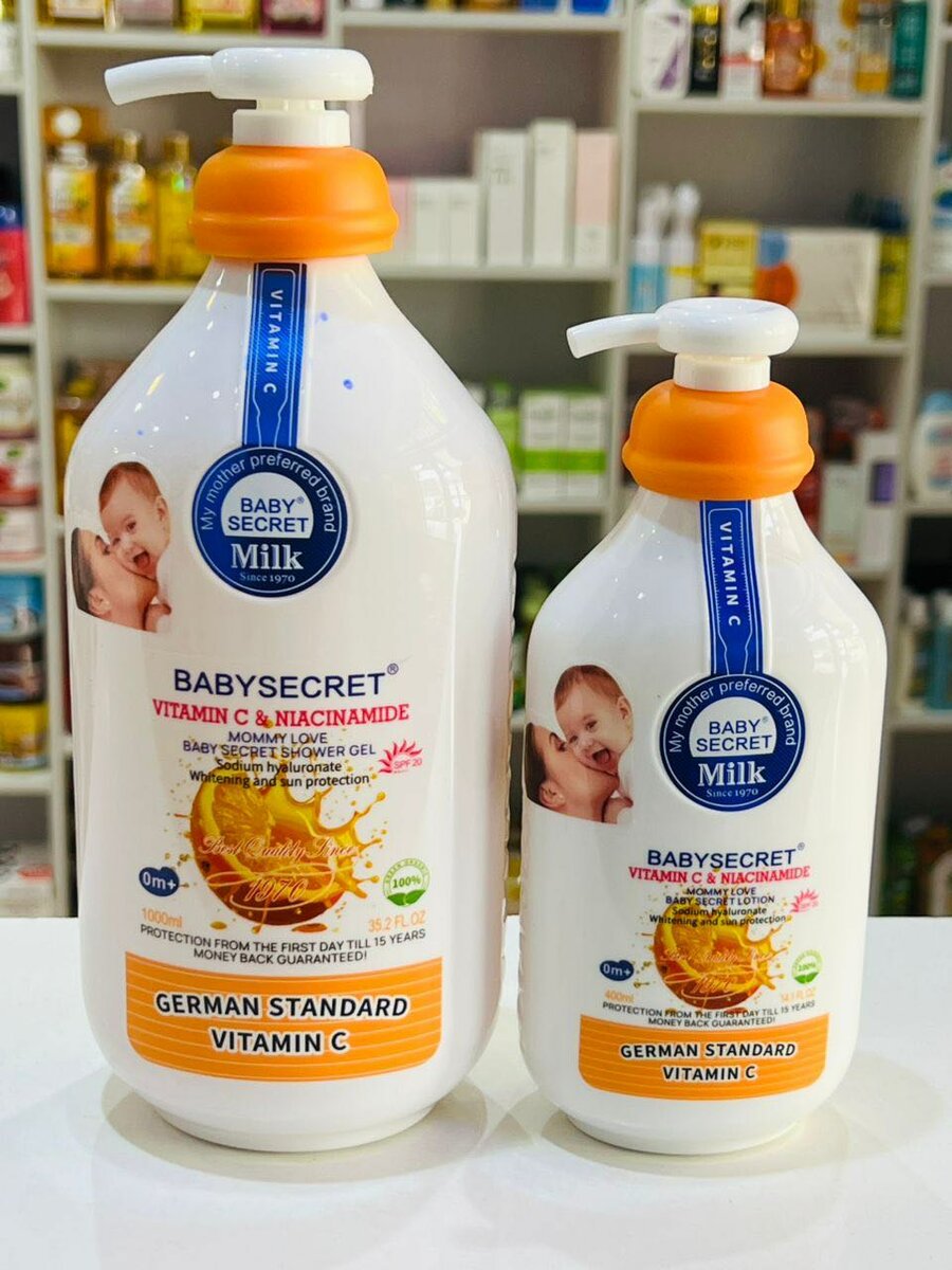 Baby secret shower gel and lotion