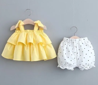 baby girl dress ( Fabric Linen) ( Size 0 To 1 Yrs)