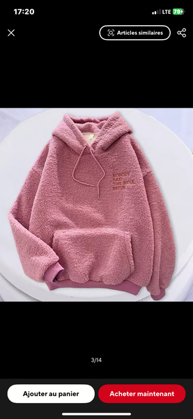 Sweat à Capuche Doux Femme