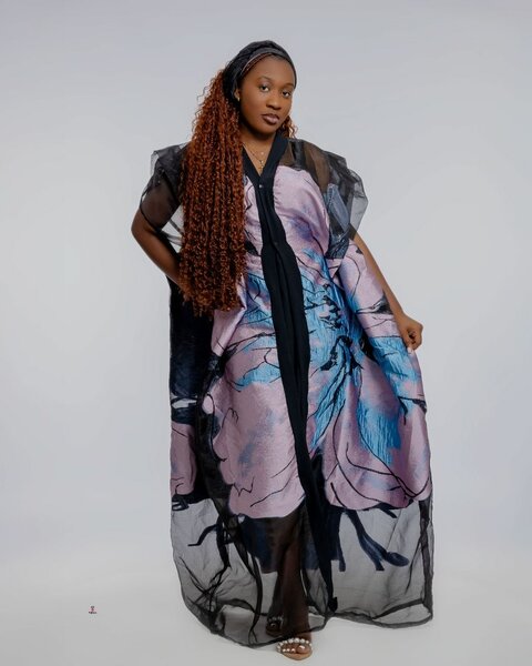 Robe Caftan Élégante Fleurie