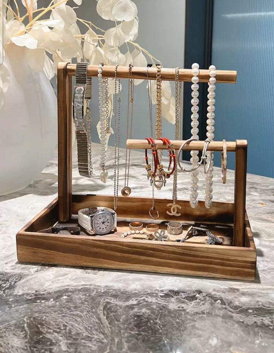 Wooden Jewelry Storage Display