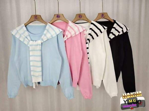 Pull marin col marin femme