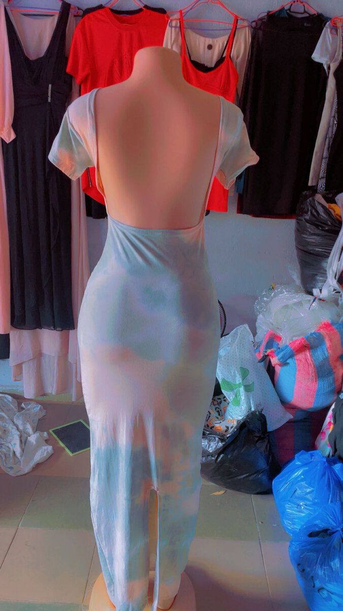 Robe longue tie-dye élégante