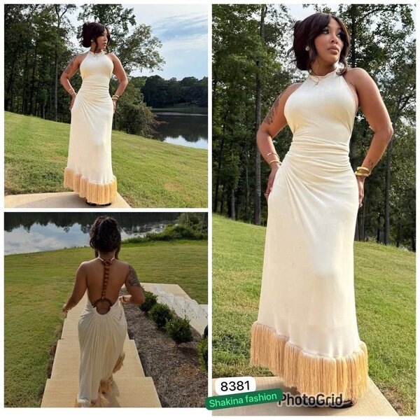 Robe longue élégante dos nu