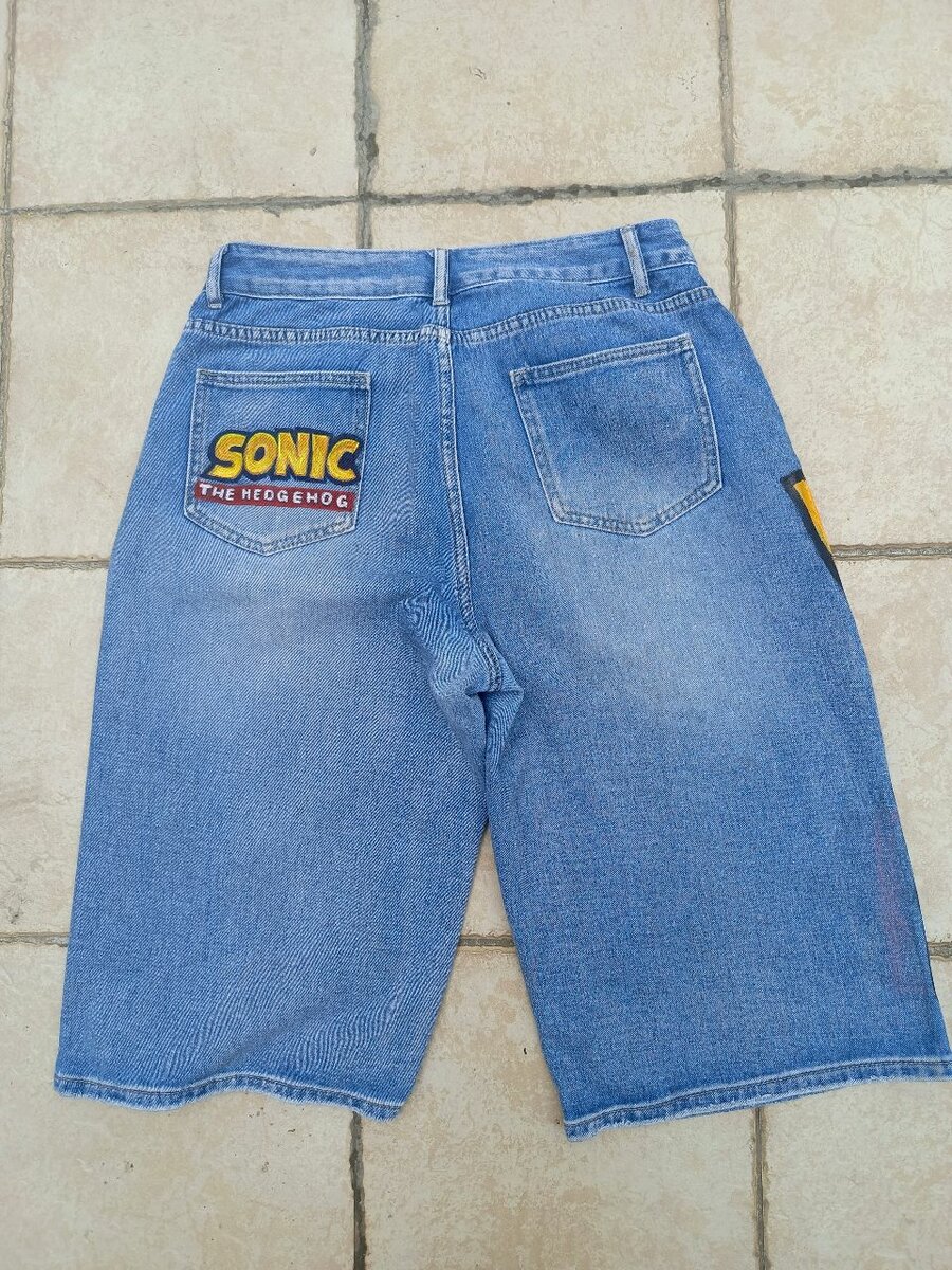 Short en jean Sonic custom
