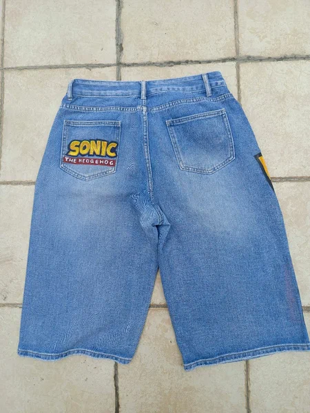 Short en jean Sonic custom