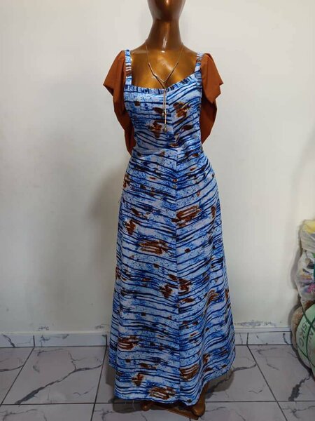 Robe longue en wax élégante