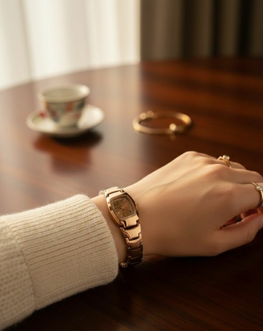 Montre femme inox dorée