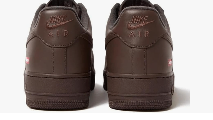Nike] Supreme x Air Force 1 Low Baroque Brown Sneakers