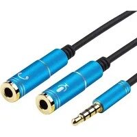 Audio Jack Convertor Adapter 3.5MM Male To Female Audio Cable for Microphone Mobile Phone and Laptop