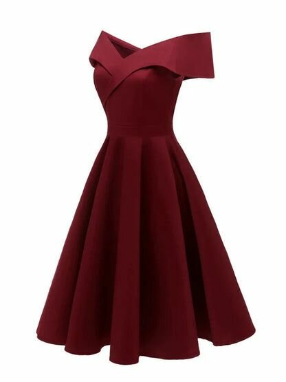 Robe élégante bordeaux