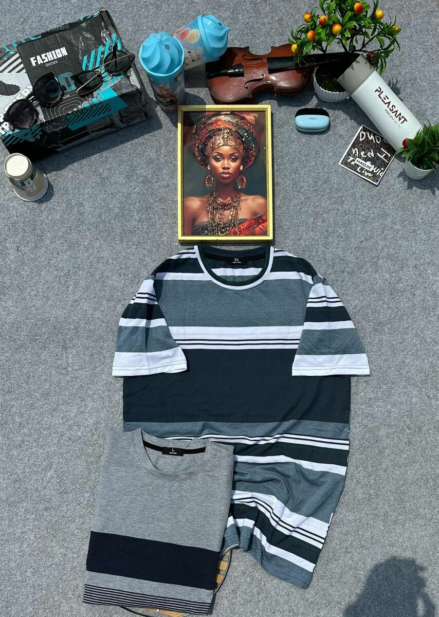 T-shirts rayés Coton