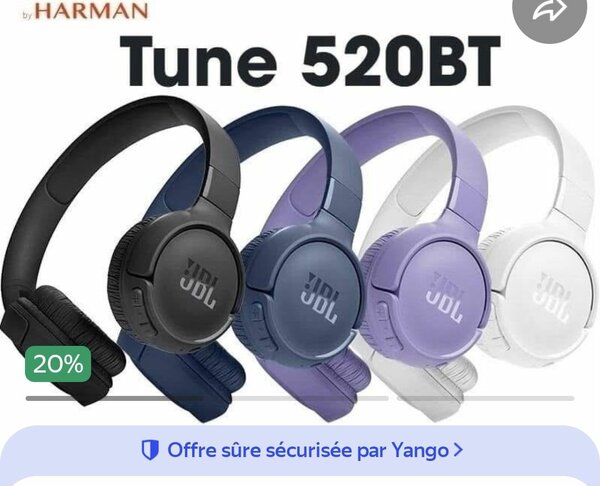 Casque Sans Fil JBL Tune 520BT