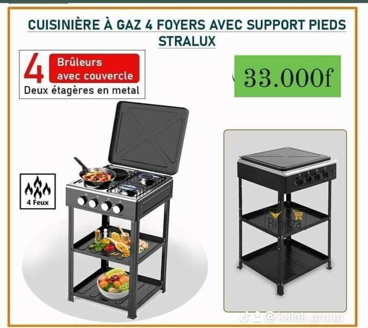 GAZINIÈRE 4 FOYERS 4 pieds