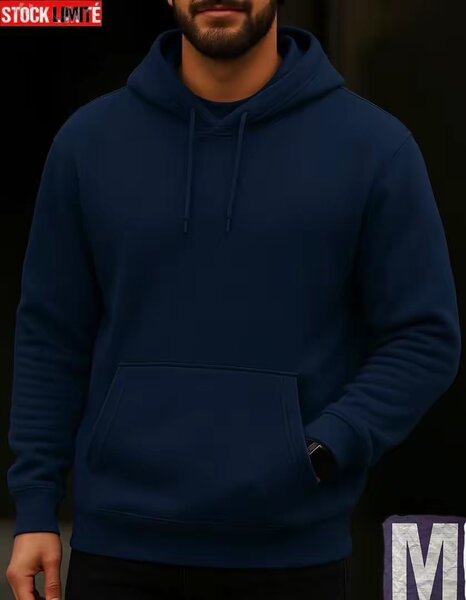 Sweat à capuche homme bleu