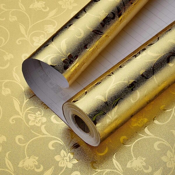 Papier Peint Or Élégant Floral