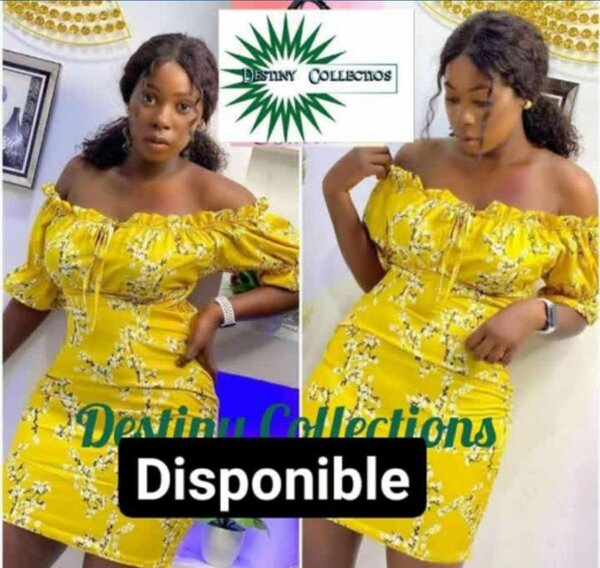 Robe Jaune Été Fleuri