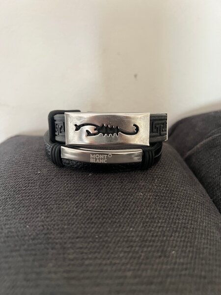 Bracelet en cuir homme scorpion