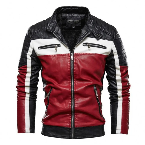 Blouson moto homme bicolore