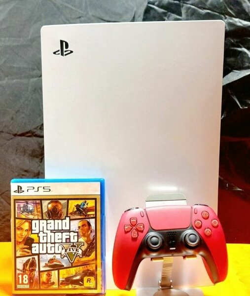 Console PS5 avec support manette