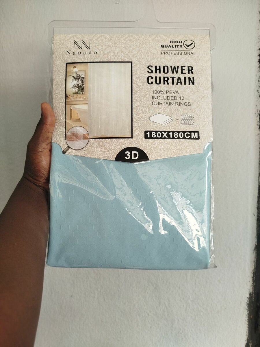 Rideau de Douche 3D PEVA 180x180cm