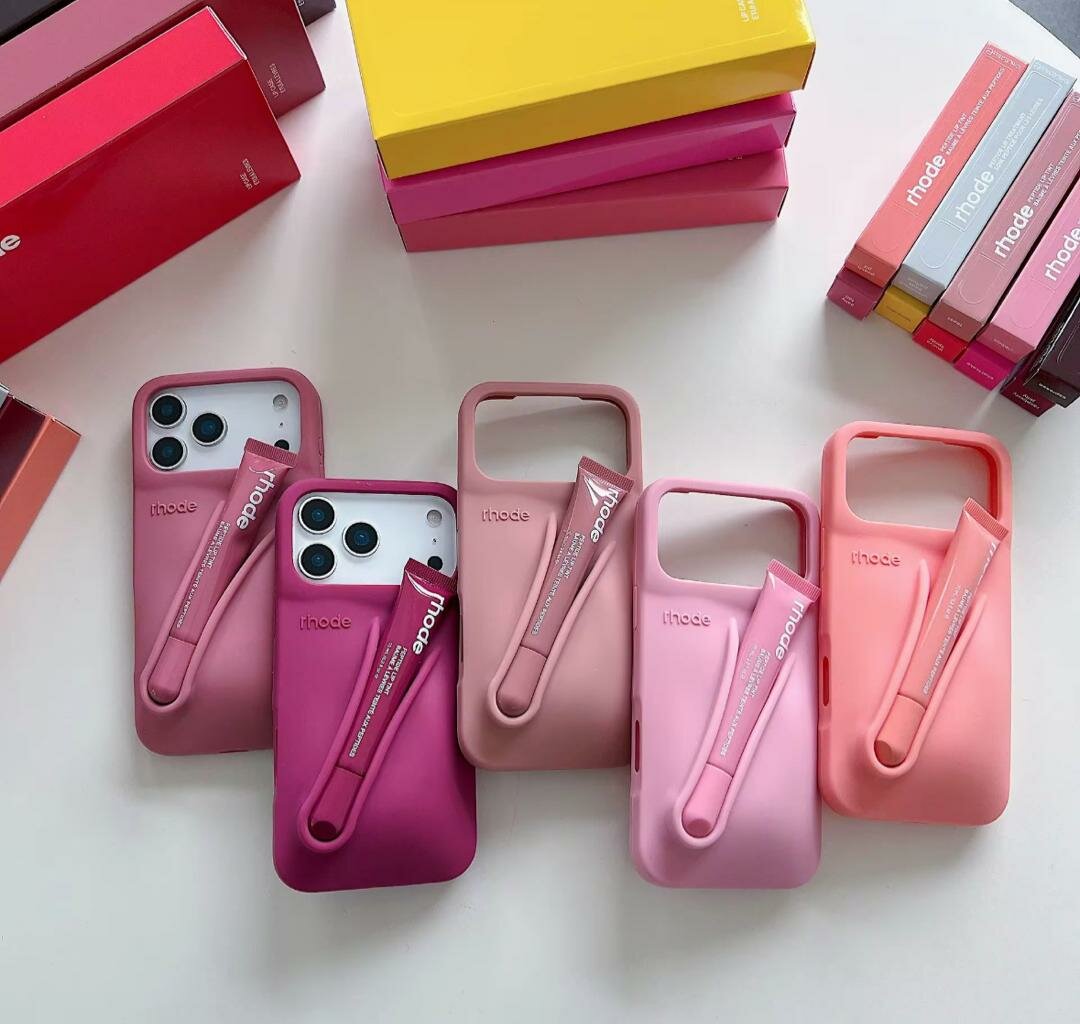 Coque avec support rouge à lèvres