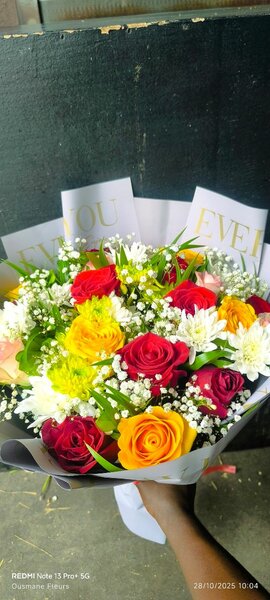 Bouquet coloré de roses