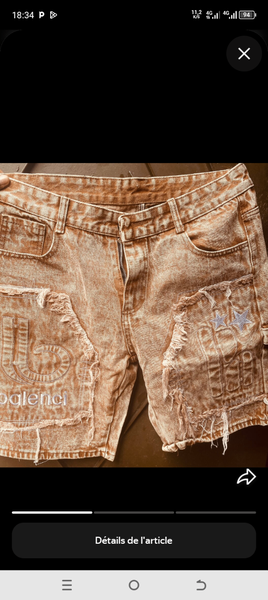 Shorts en jean délavé